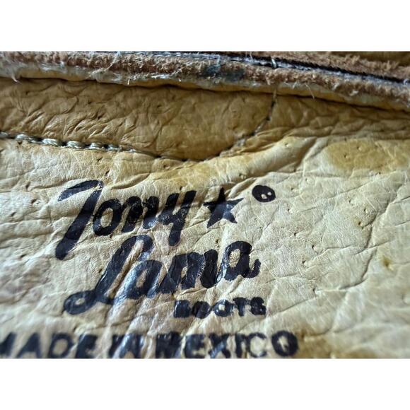 Tony Lama Women’s Desah Wingtip Western 11” Vaquero VF6004 Black Label 67.5B - Picture 15 of 16